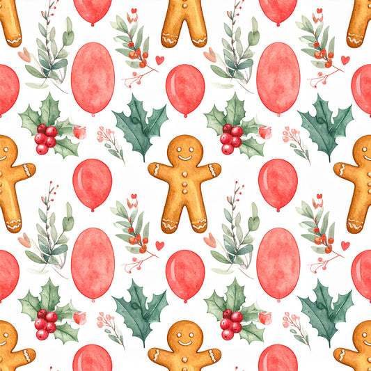 Preppy Christmas Classic Santa Pattern 1 Quilting Cotton Fabric