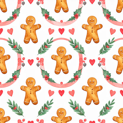 Preppy Christmas Classic Santa Pattern 2 Quilting Cotton Fabric