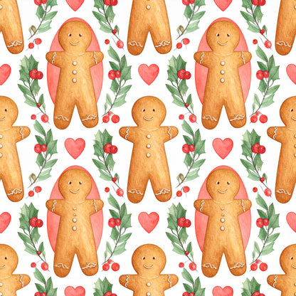 Preppy Christmas Classic Santa Pattern 3 Quilting Cotton Fabric