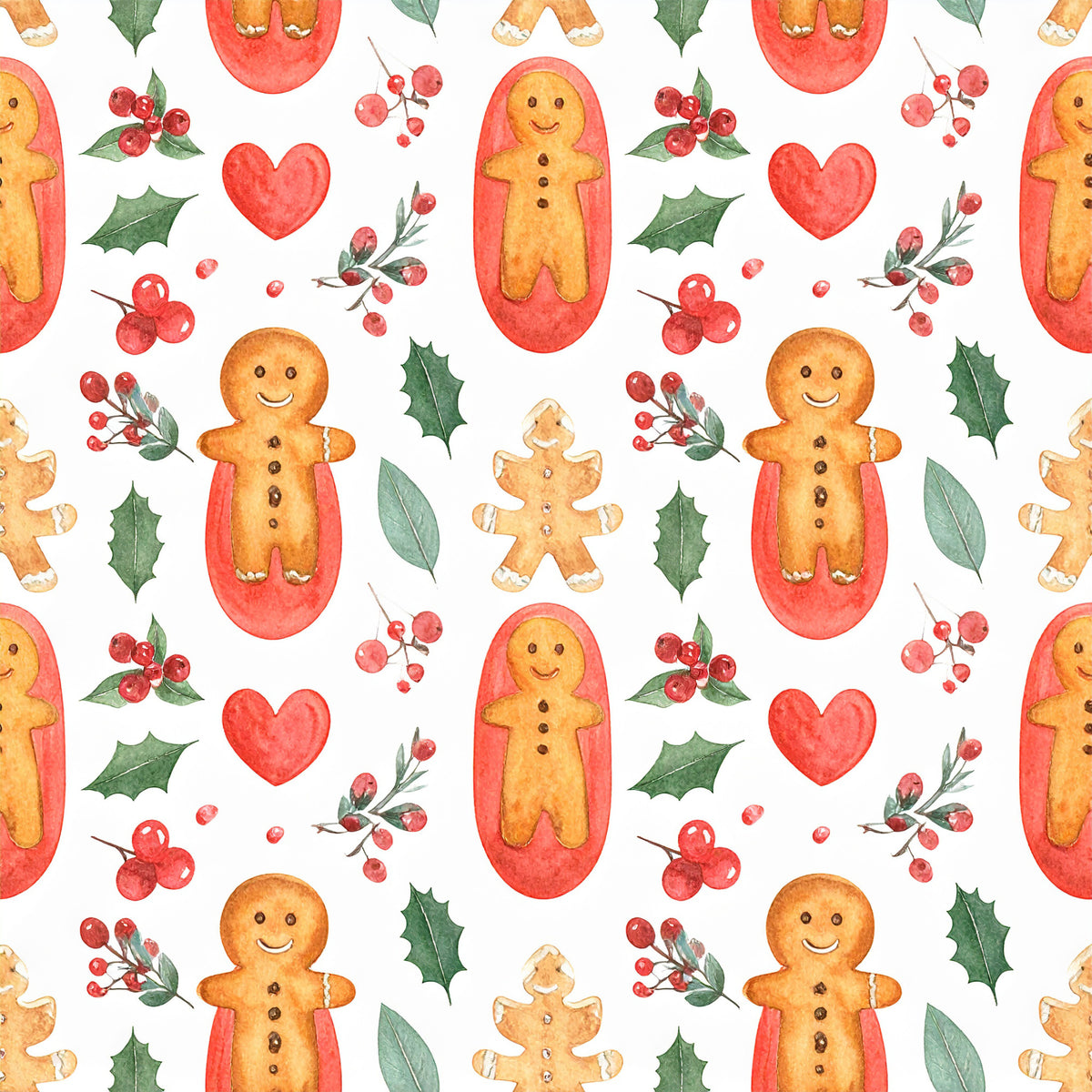 Preppy Christmas Classic Santa Pattern 4 Quilting Cotton Fabric