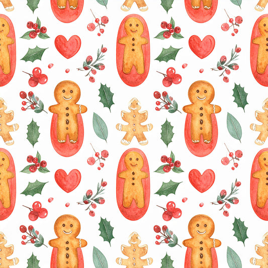 Preppy Christmas Classic Santa Pattern 4 Quilting Cotton Fabric