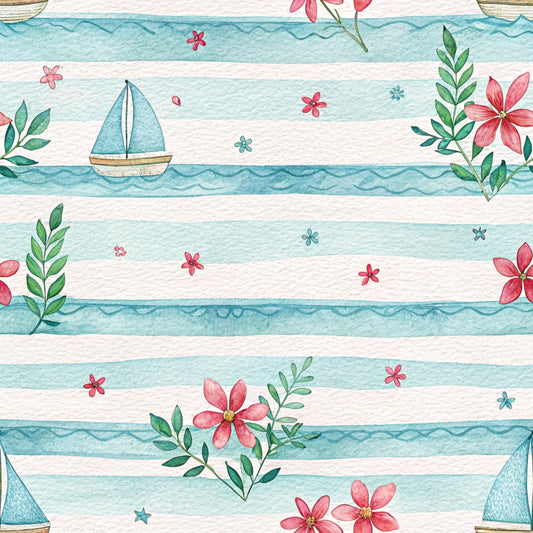 Preppy Summer Pattern 30 Quilting Cotton Fabric