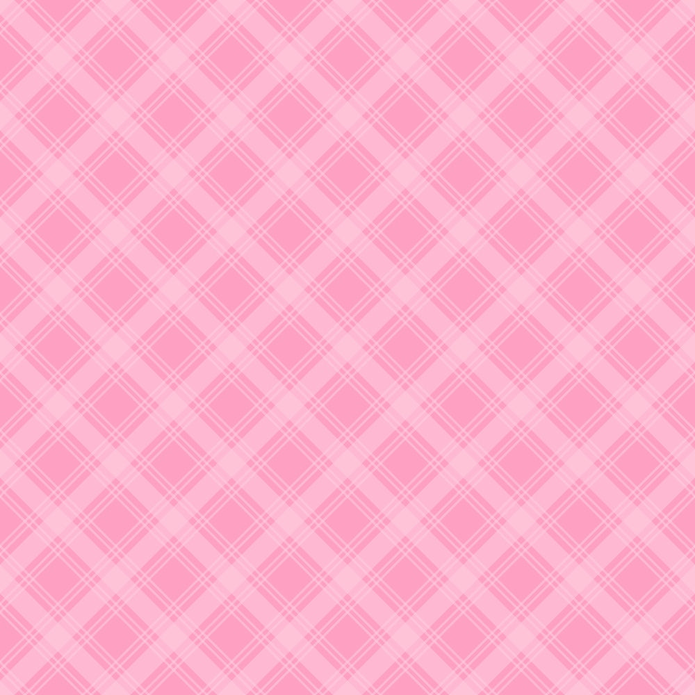 Pink plaid pattern with crisscrossing lines forming diamond shapes.