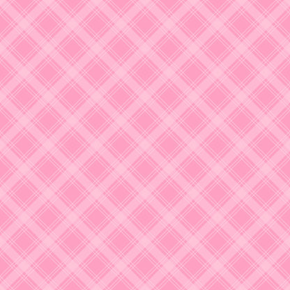 Pink plaid pattern with crisscrossing lines forming diamond shapes.