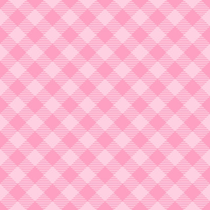 A pink and light pink checkered pattern with diagonal lines running through each square.