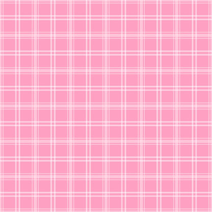 A pattern of intersecting white lines forming a pink plaid design.