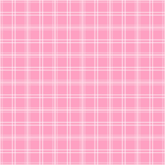 A pattern of intersecting white lines forming a pink plaid design.