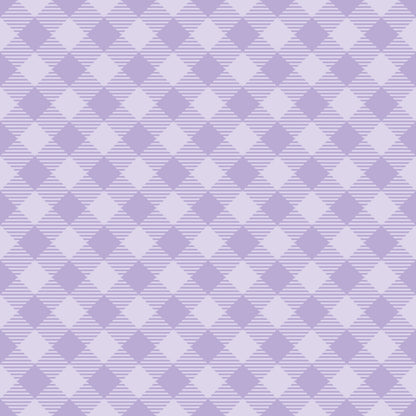 Pattern of light purple and white diamonds in a checkered layout, with alternating solid and striped textures.