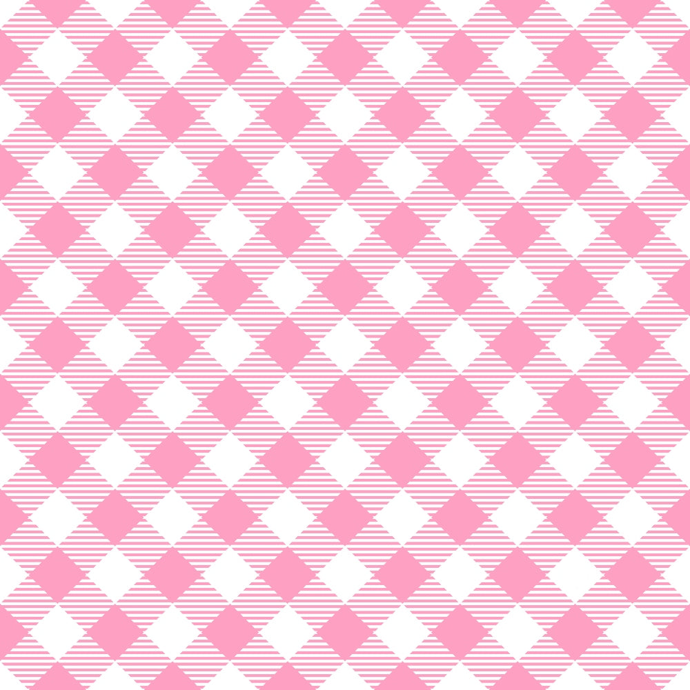 A pink and white checkered pattern with diagonal lines, resembling a gingham design.