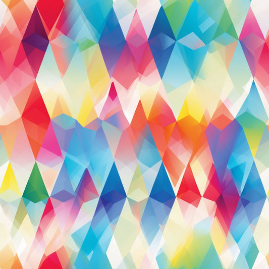 PrismFusion Rainbow Diamond Pattern 1 Quilting Cotton Fabric