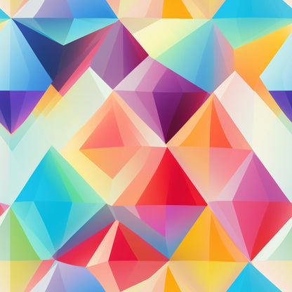 PrismFusion Rainbow Diamond Pattern 10 Quilting Cotton Fabric