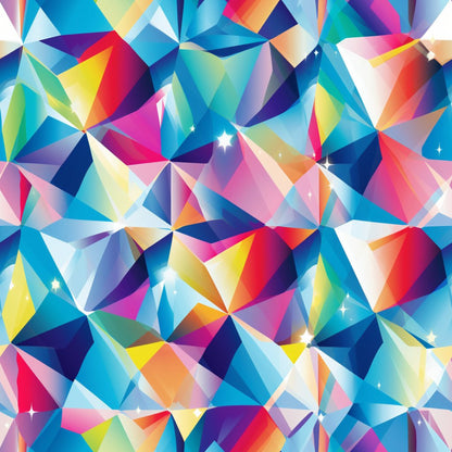 PrismFusion Rainbow Diamond Pattern 13 Quilting Cotton Fabric