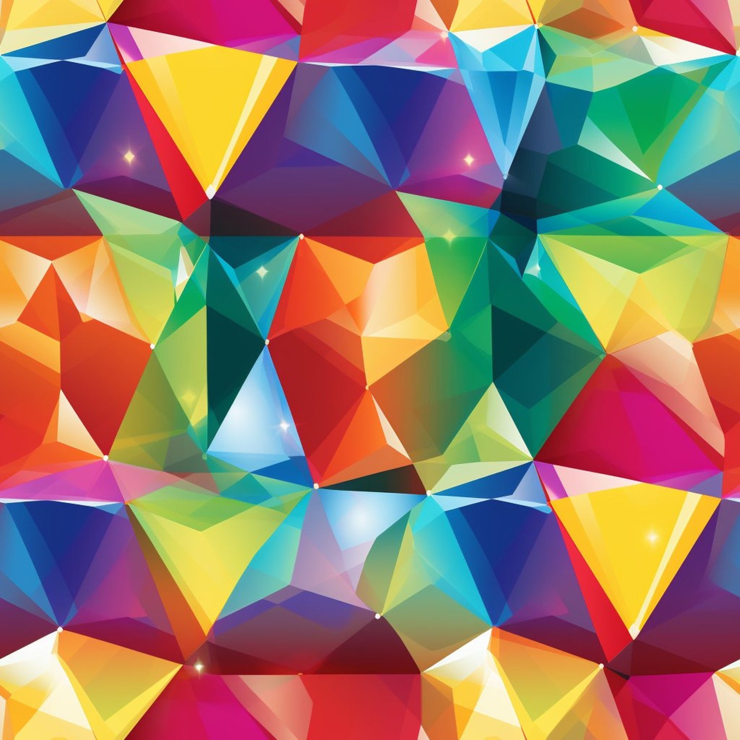 PrismFusion Rainbow Diamond Pattern 14 Quilting Cotton Fabric