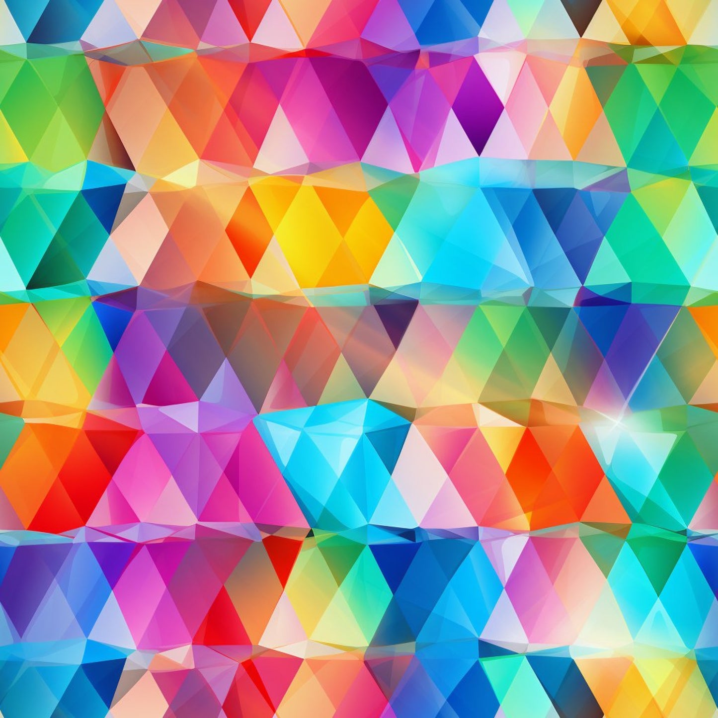 PrismFusion Rainbow Diamond Pattern 15 Quilting Cotton Fabric