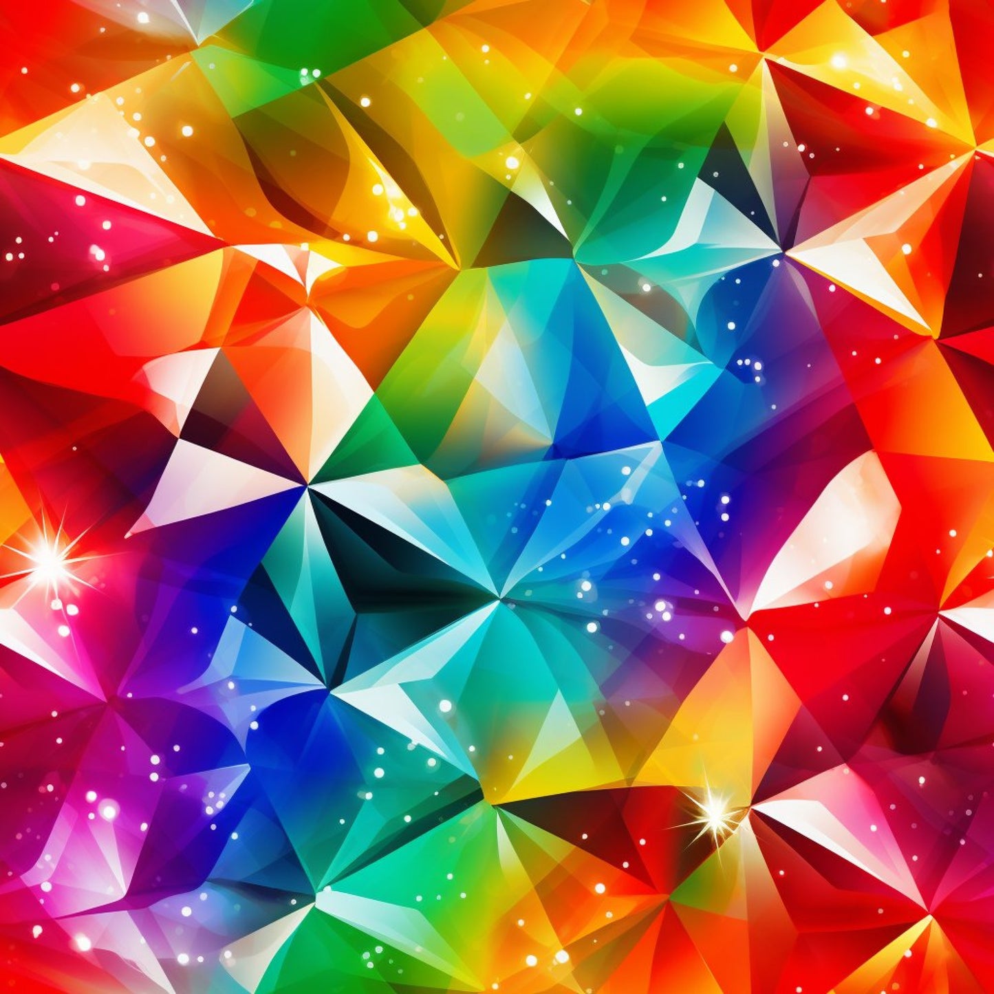 PrismFusion Rainbow Diamond Pattern 3 Quilting Cotton Fabric