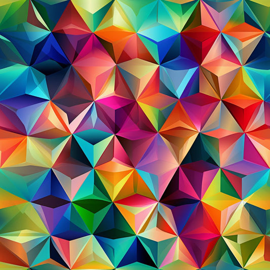 PrismFusion Rainbow Diamond Pattern 6 Quilting Cotton Fabric