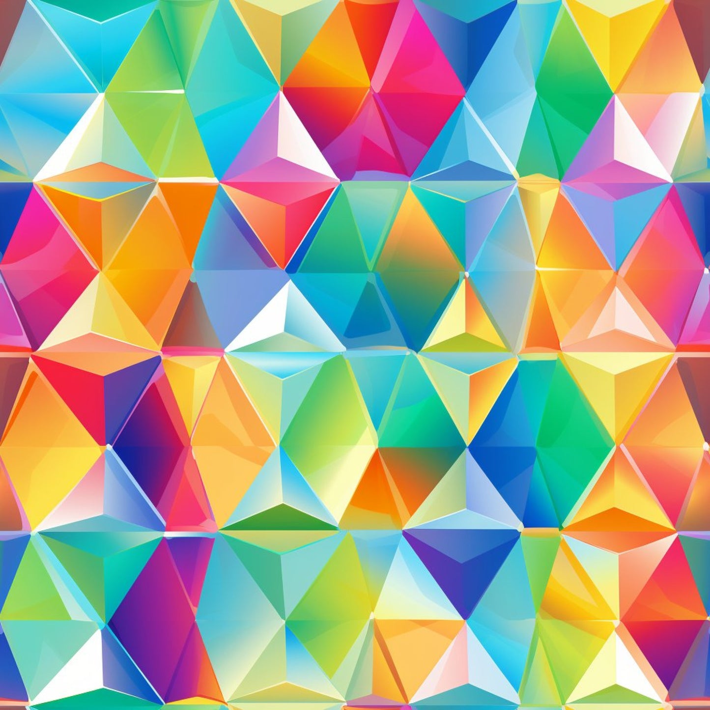 PrismFusion Rainbow Diamond Pattern 7 Quilting Cotton Fabric
