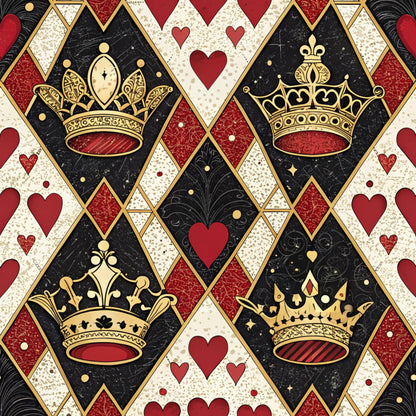 Queen of Hearts Pattern 10 Quilting Cotton Fabric
