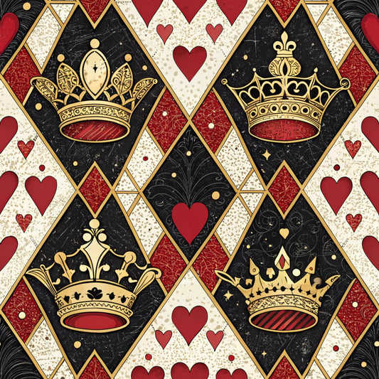 Queen of Hearts Pattern 10 Quilting Cotton Fabric