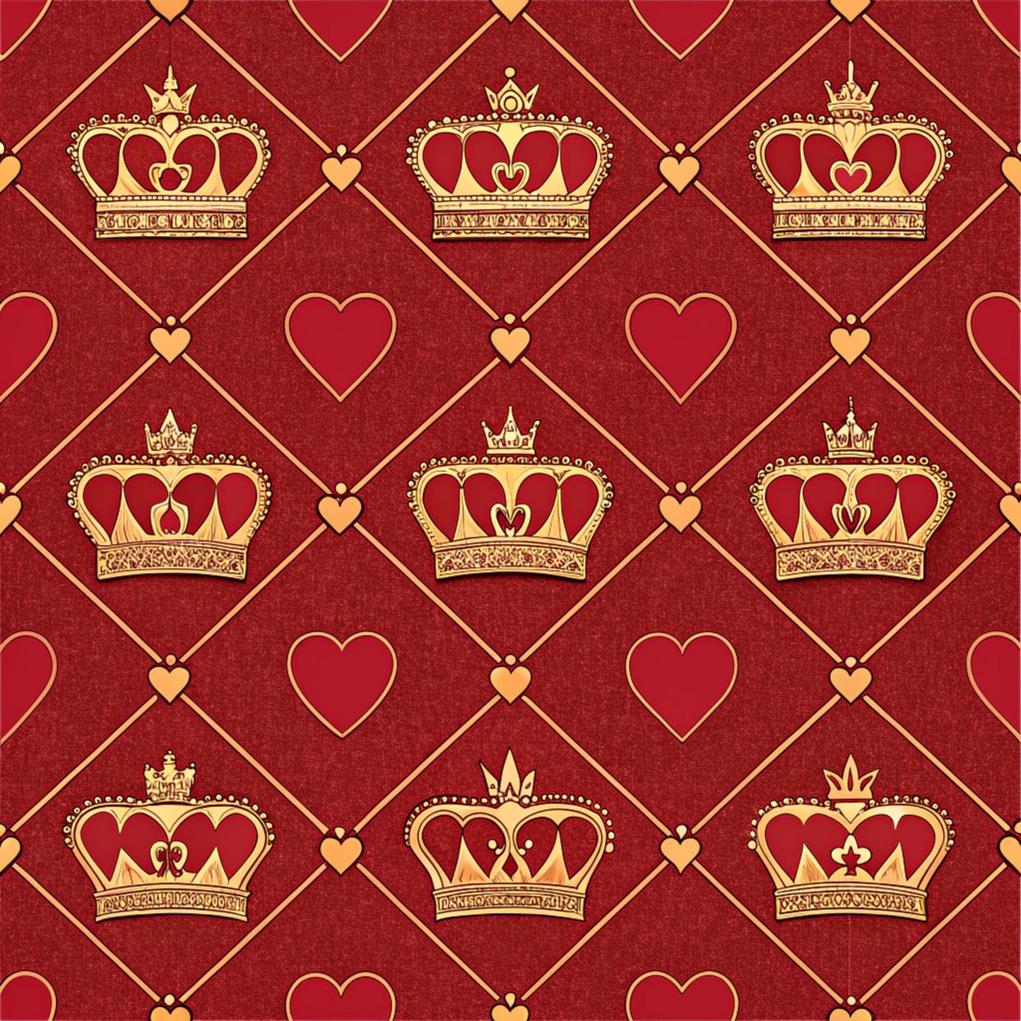 Queen of Hearts Pattern 11 Quilting Cotton Fabric