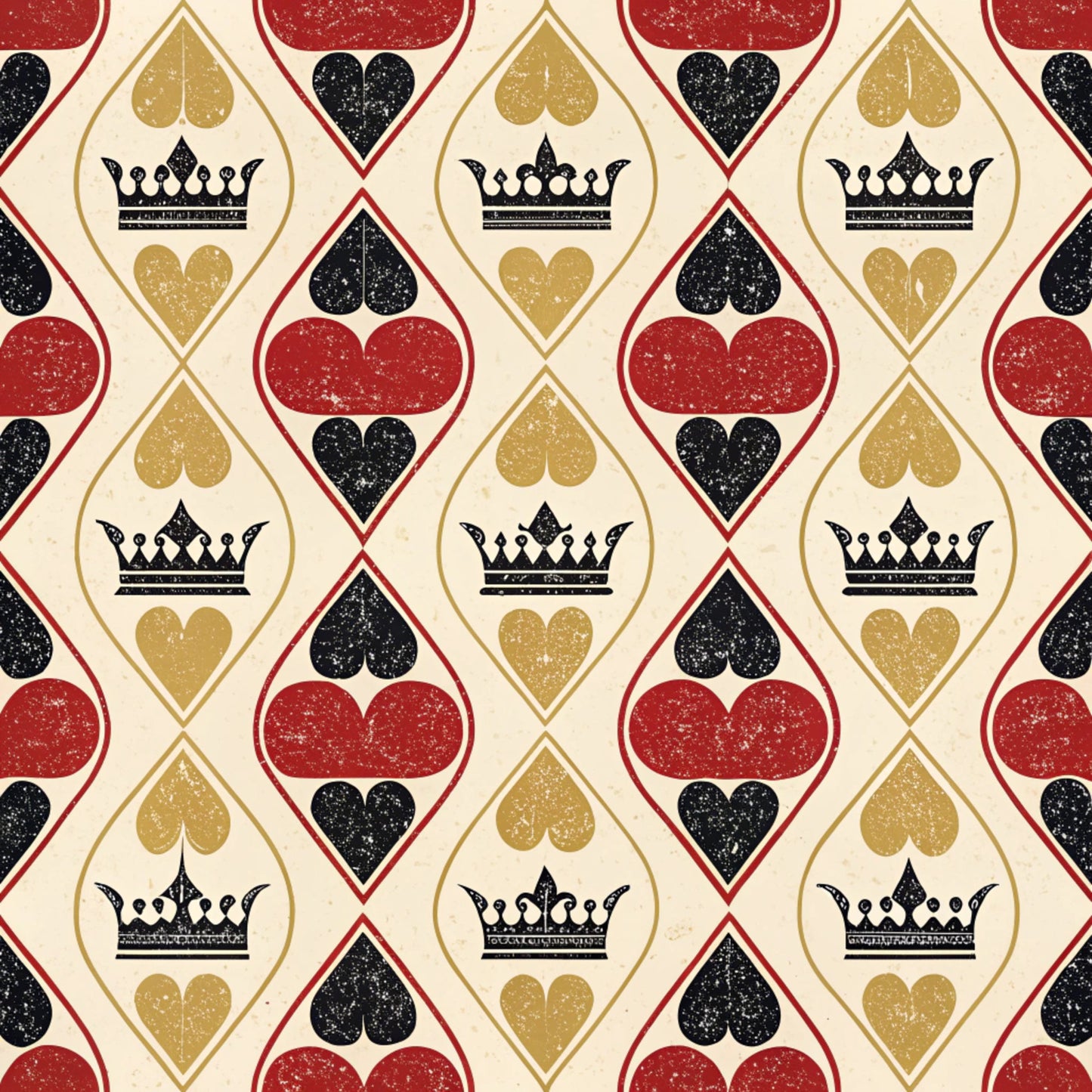 Queen of Hearts Pattern 13 Quilting Cotton Fabric