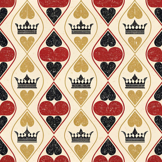 Queen of Hearts Pattern 13 Quilting Cotton Fabric