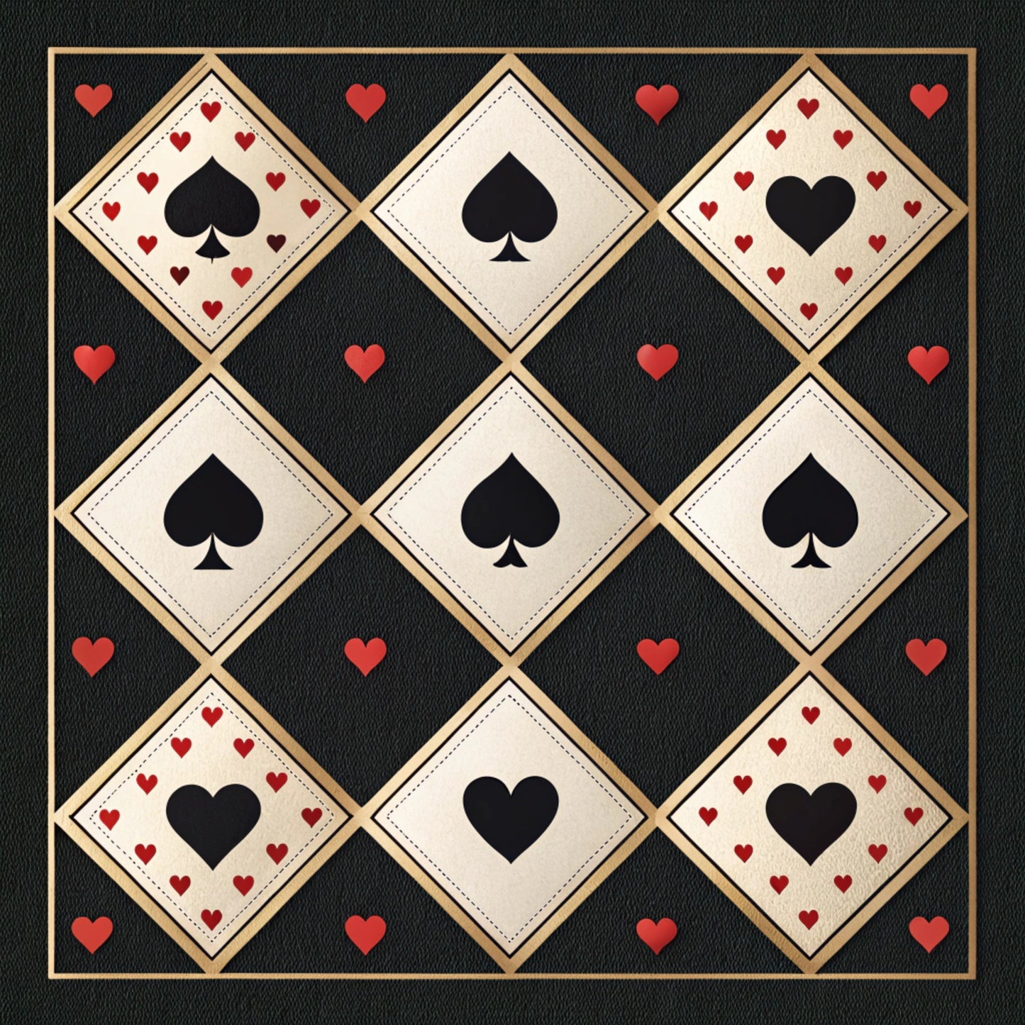 Queen of Hearts Pattern 16 Quilting Cotton Fabric