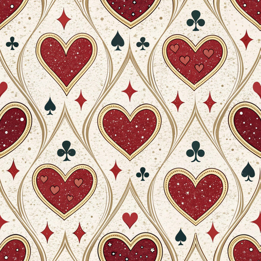 Queen of Hearts Pattern 2 Quilting Cotton Fabric