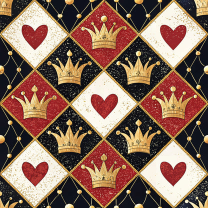 Queen of Hearts Pattern 20 Quilting Cotton Fabric