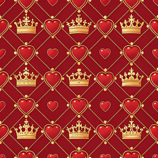 Queen of Hearts Pattern 21 Quilting Cotton Fabric