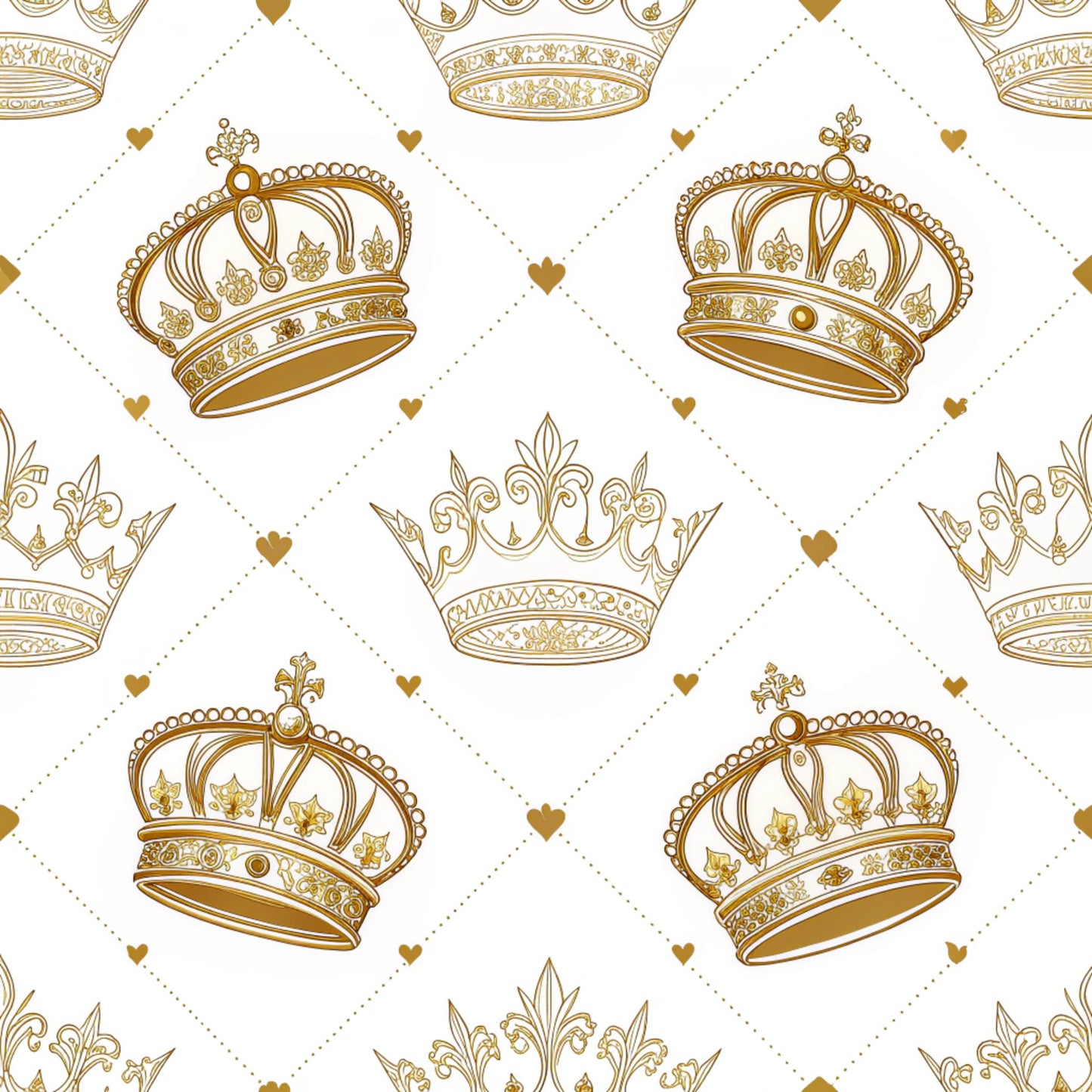 Queen of Hearts Pattern 22 Quilting Cotton Fabric