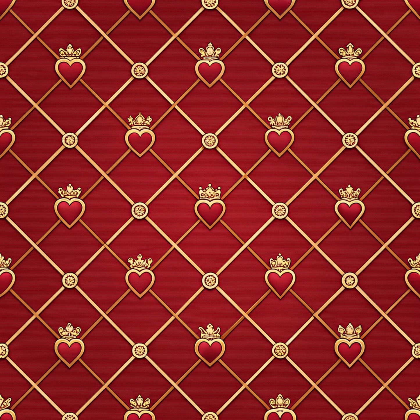 Queen of Hearts Pattern 23 Quilting Cotton Fabric