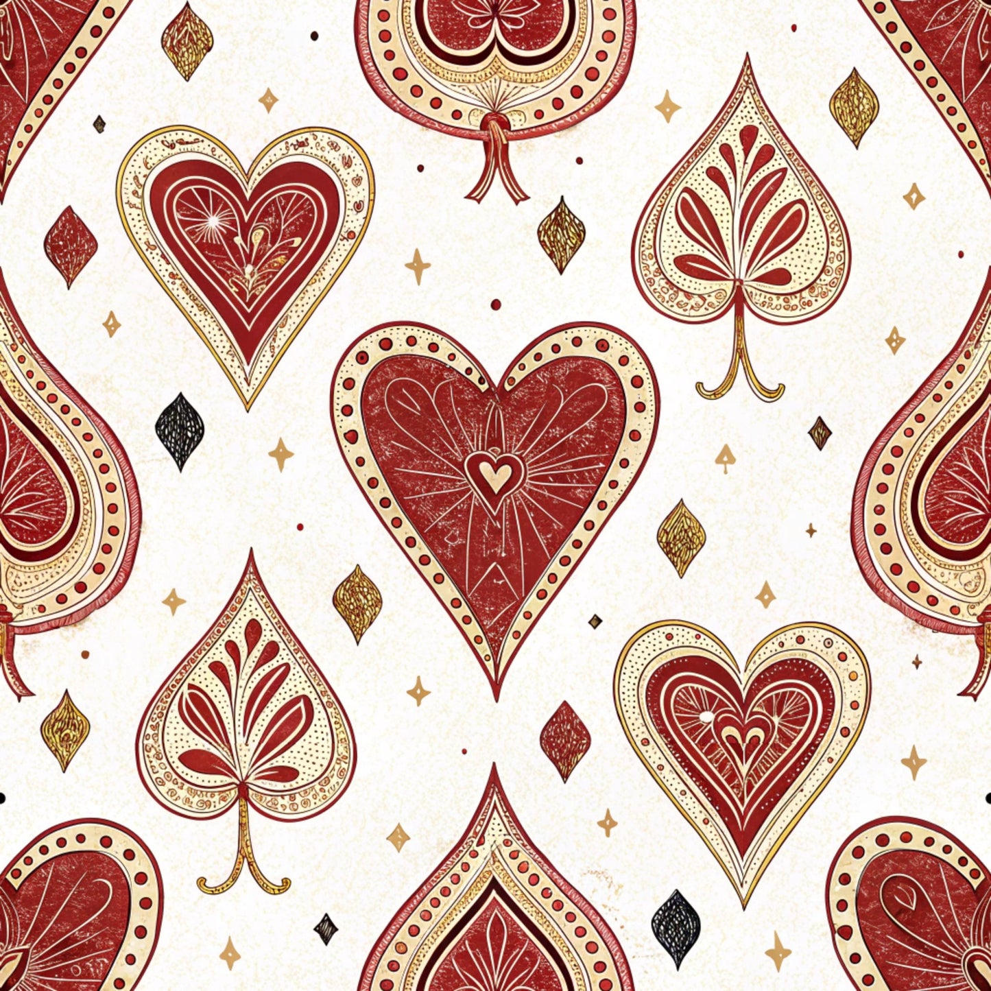 Queen of Hearts Pattern 25 Quilting Cotton Fabric