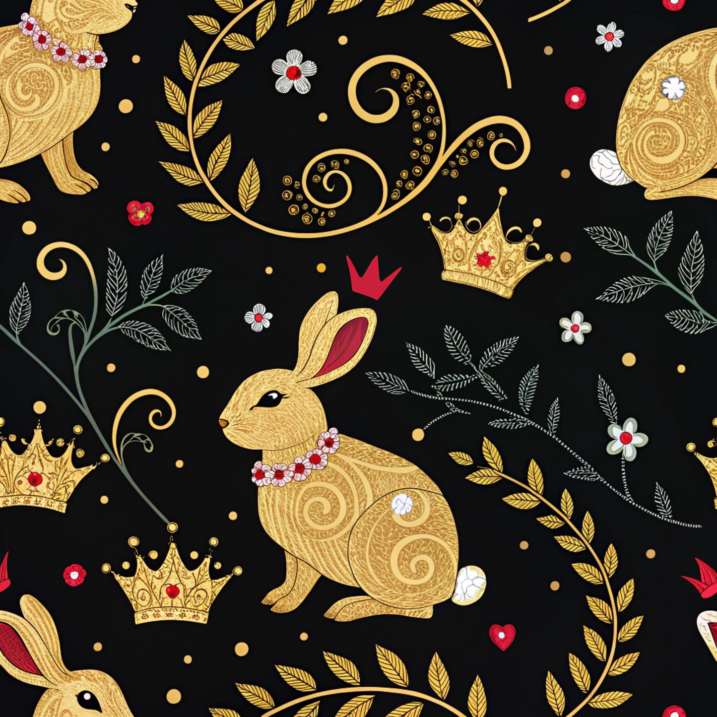Queen of Hearts Pattern 27 Quilting Cotton Fabric