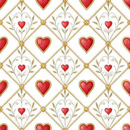 Queen of Hearts Pattern 28 Quilting Cotton Fabric