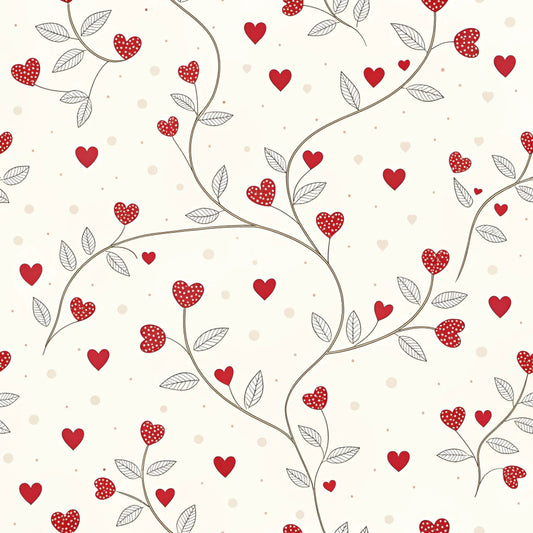 Queen of Hearts Pattern 29 Quilting Cotton Fabric