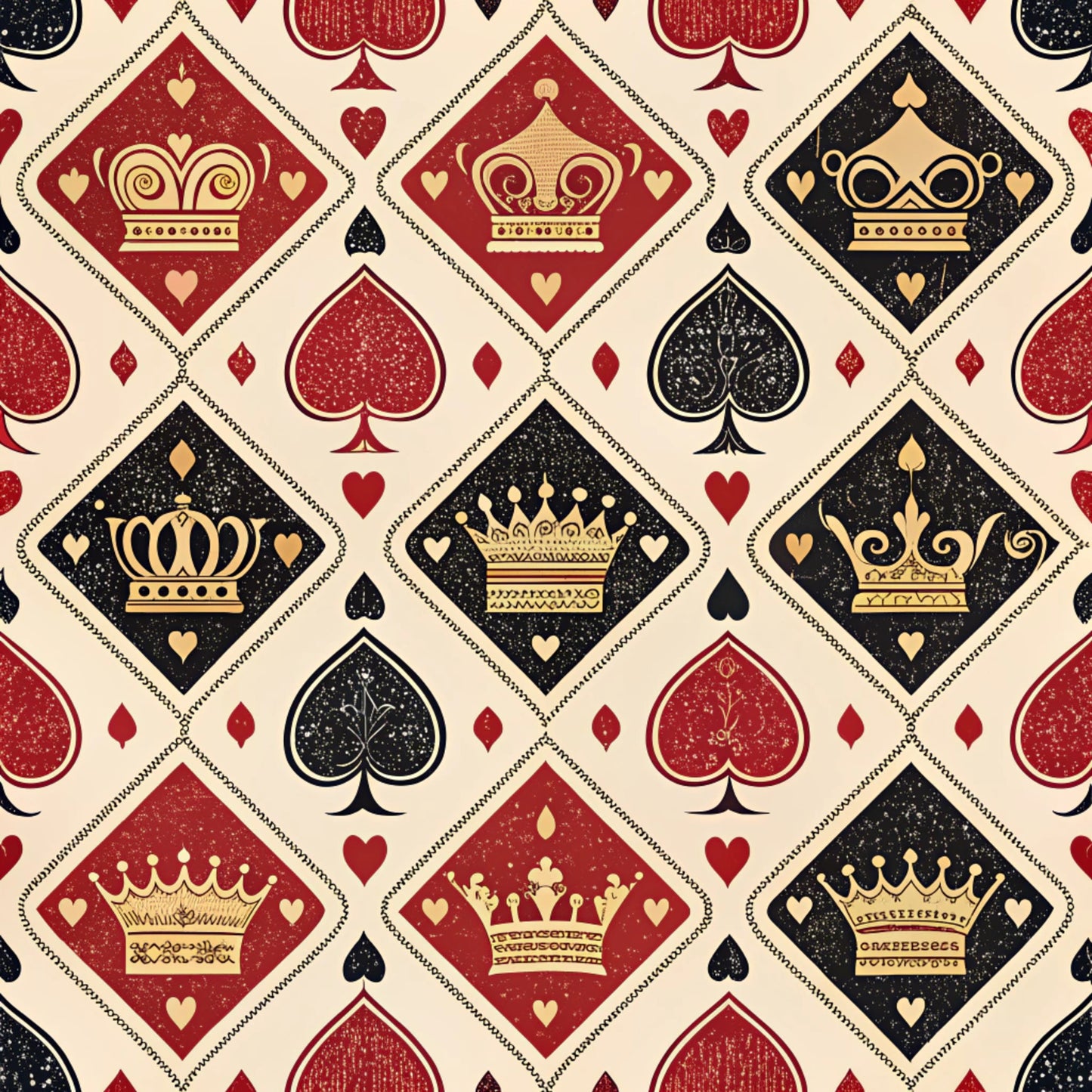 Queen of Hearts Pattern 3 Quilting Cotton Fabric