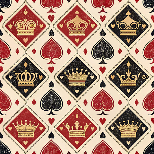 Queen of Hearts Pattern 3 Quilting Cotton Fabric