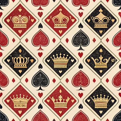 Queen of Hearts Pattern 3 Quilting Cotton Fabric
