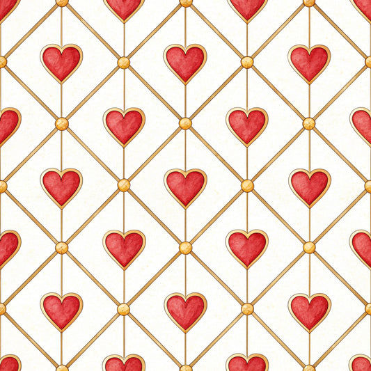 Queen of Hearts Pattern 7 Quilting Cotton Fabric