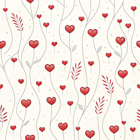 Queen of Hearts Pattern 8 Quilting Cotton Fabric