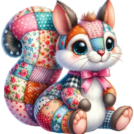 Quilted Toy Animals Fabric Panel 13