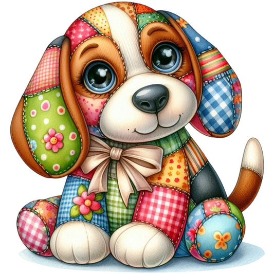 Quilted Toy Animals Fabric Panel 6