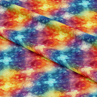 Rainbow Mandala Pattern 17 Quilting Cotton Fabric