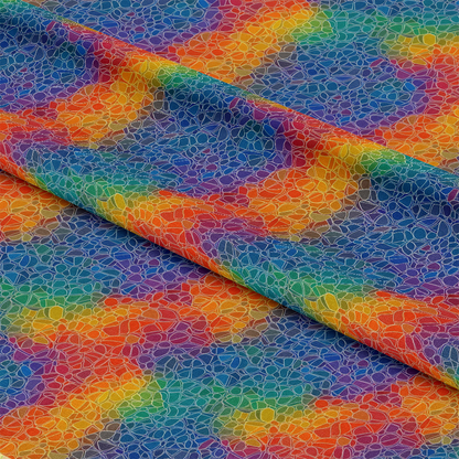 Rainbow Mandala Pattern 19 Quilting Cotton Fabric