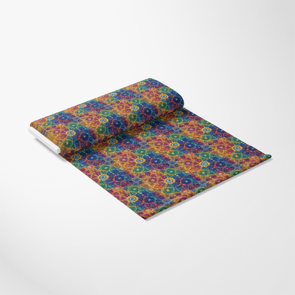 Rainbow Mandala Pattern 20 Quilting Cotton Fabric