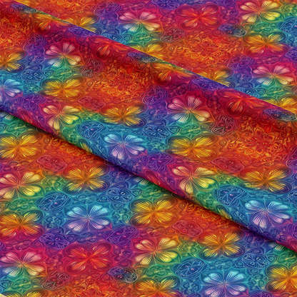 Rainbow Mandala Pattern 6 Quilting Cotton Fabric
