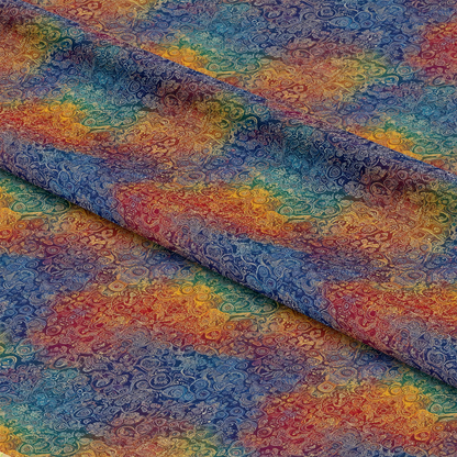 Rainbow Mandala Pattern 8 Quilting Cotton Fabric