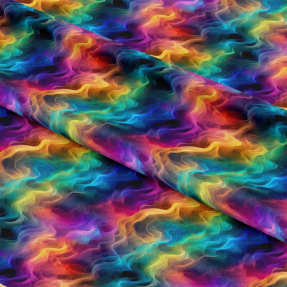 Rainbow Smoke Pattern 10 Quilting Cotton Fabric