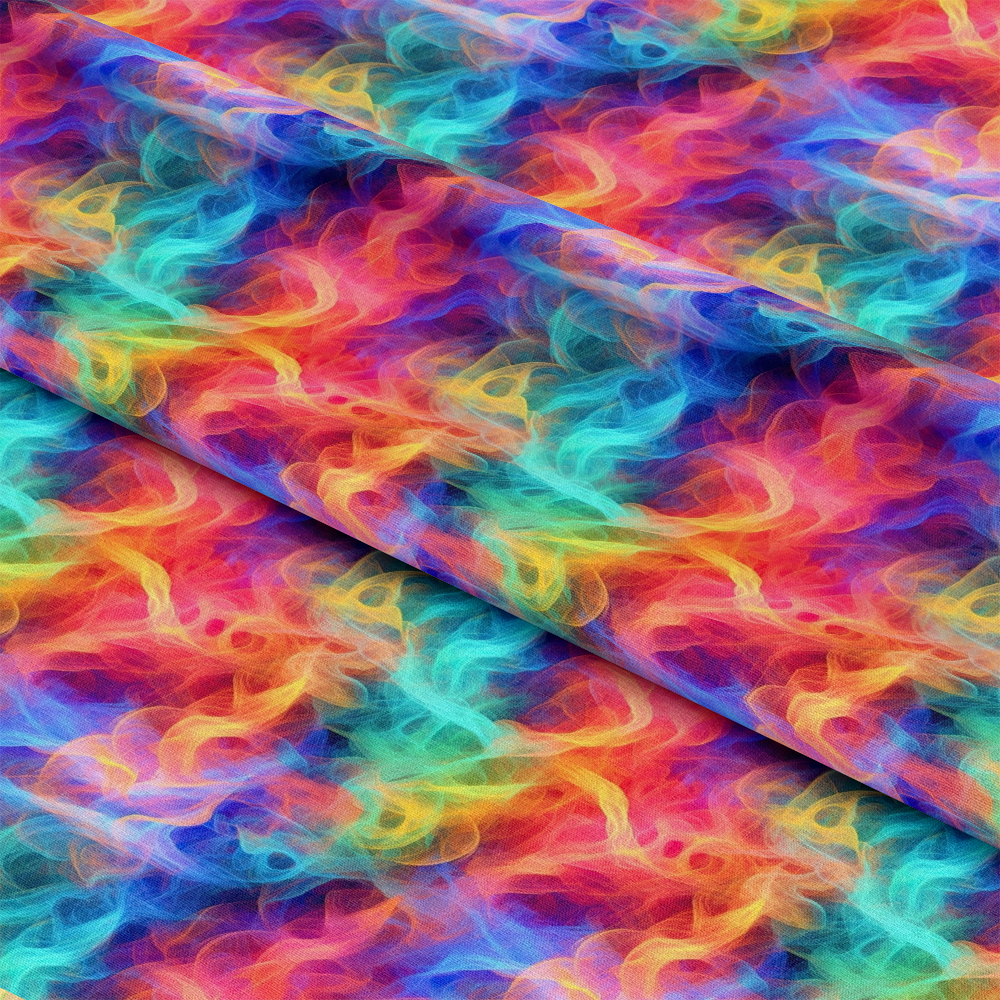 Rainbow Smoke Pattern 11 Quilting Cotton Fabric